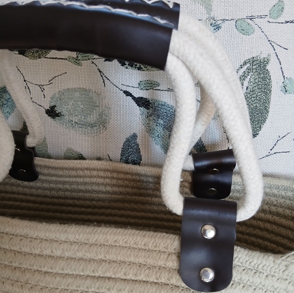 Cotton Rope Woven Tote Basket Bag - Picture 4 of 7